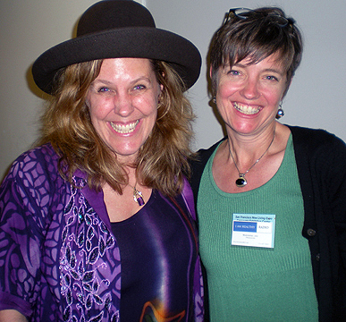 Cynthia Sue
Larson at New Living Expo in San Francisco with Marianne Jas